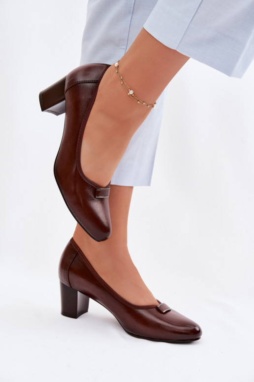 Topánky s podpätkami Vinceza 58622 Hnedá farba