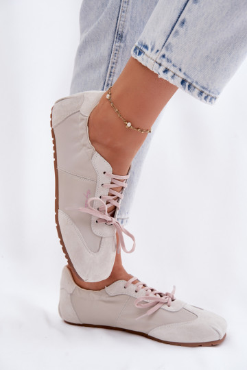 zo semišu Tenisky model obuvi Nízke dámske Big Star TT274599 béžová