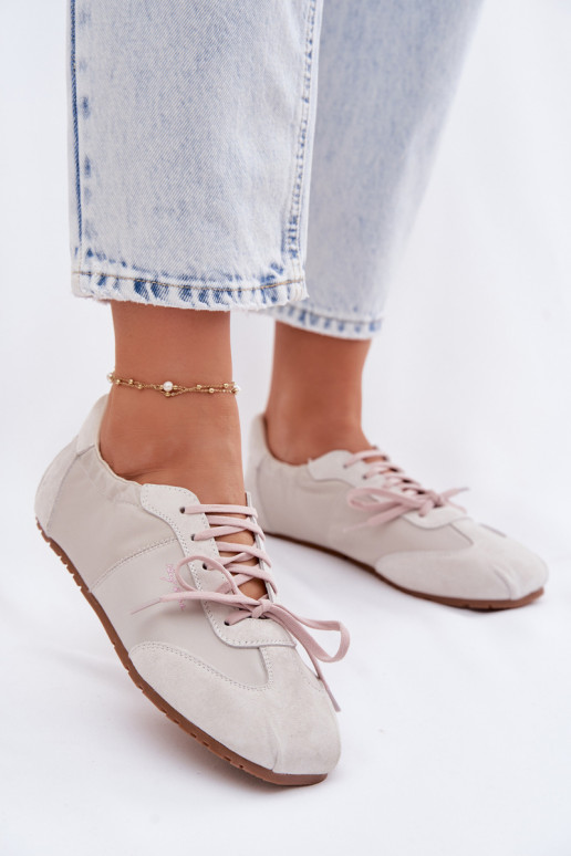 zo semišu Tenisky model obuvi Nízke dámske Big Star TT274599 béžová