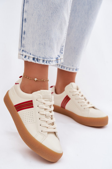 Eko Kožené Tenisky model obuvi Dámske Big Star TT274307 slonovina