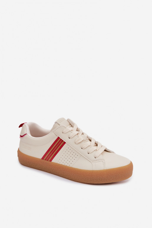 Eko Kožené Tenisky model obuvi Dámske Big Star TT274307 slonovina