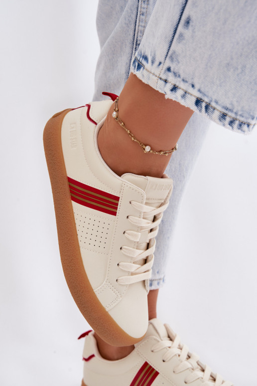 Eko Kožené Tenisky model obuvi Dámske Big Star TT274307 slonovina