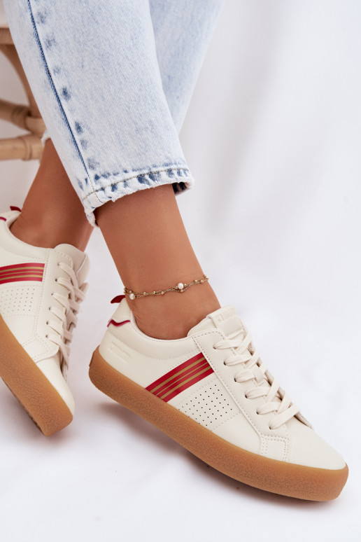 Eko Kožené Tenisky model obuvi Dámske Big Star TT274307 slonovina