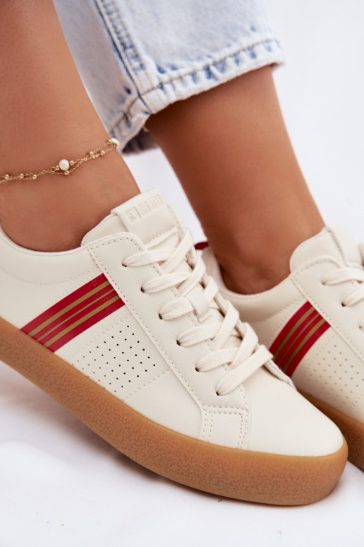 Eko Kožené Tenisky model obuvi Dámske Big Star TT274307 slonovina