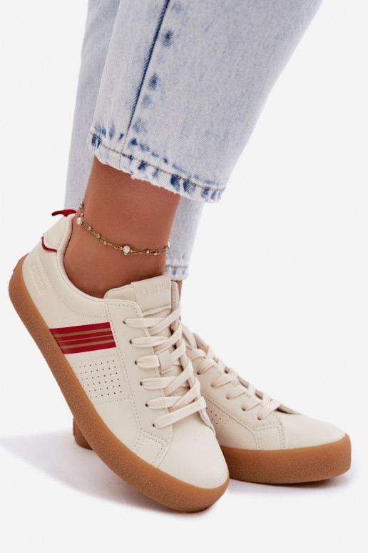 Eko Kožené Tenisky model obuvi Dámske Big Star TT274307 slonovina