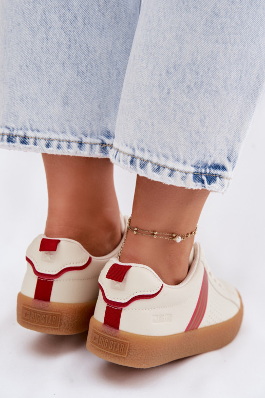 Eko Kožené Tenisky model obuvi Dámske Big Star TT274307 slonovina