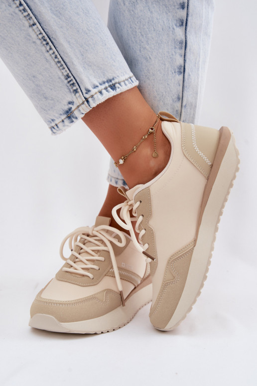 Tenisky model obuvi Dámske s platformou Big Star TT274278 béžová