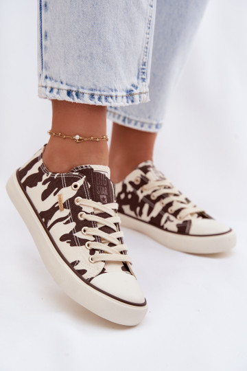 Nízke voľnočasové balerínky Big Star TT274771 kvetinové 2