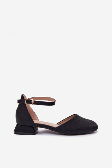 deti Lesklé sandále Zapnuté nízkom opätku čierna Nelly 2