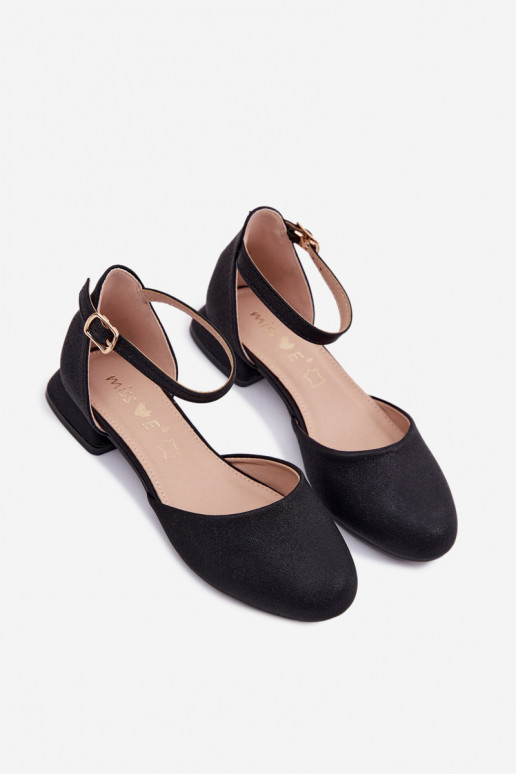 deti Lesklé sandále Zapnuté nízkom opätku čierna Nelly