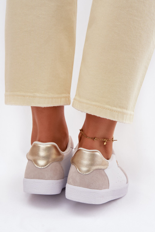 Tenisky model obuvi DámskeZapnutéturalnej Skóry S.Barski LR61-7091 biela farba