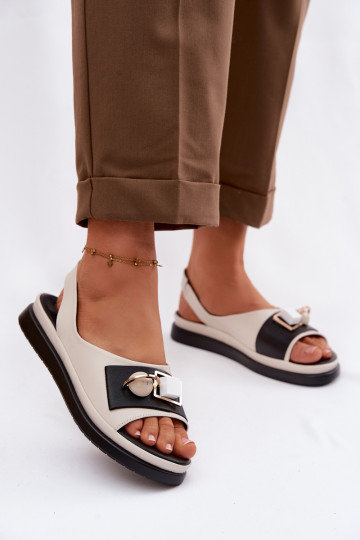 Dámske sandále Dámske s ozdobami D&A GR61-5932 béžová