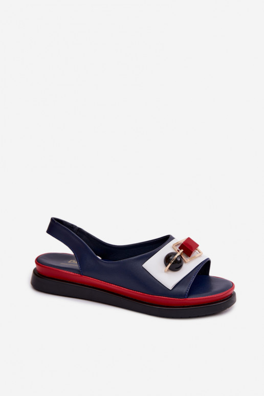 Dámske sandále Dámske s ozdobami D&A GR61-5932 tmavomodrá