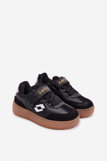Tenisky model obuvi deti s lepiacimi spojkami LOTTO MAKERA 2601250K čierna