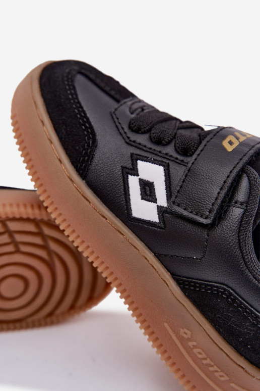 Tenisky model obuvi deti s lepiacimi spojkami LOTTO MAKERA 2601250K čierna