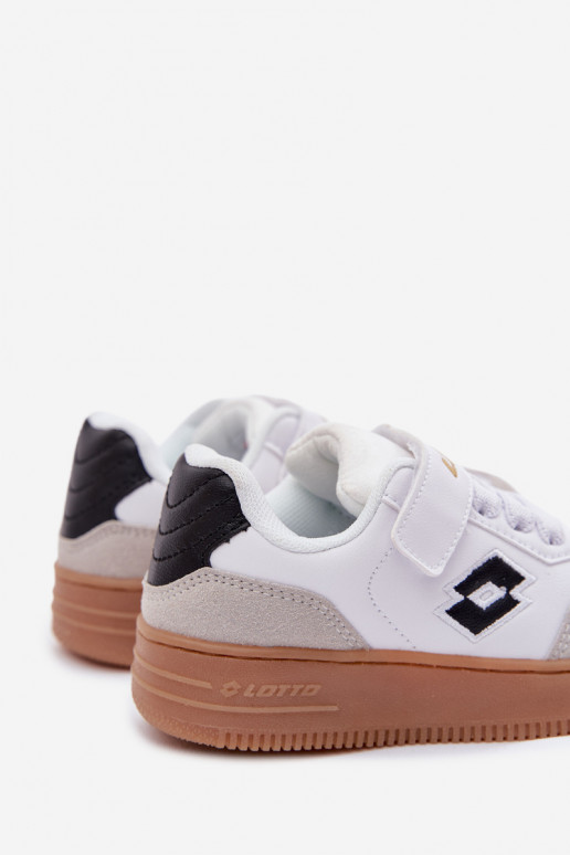 Tenisky model obuvi deti s lepiacimi spojkami LOTTO MAKERA 2601250K biela farba