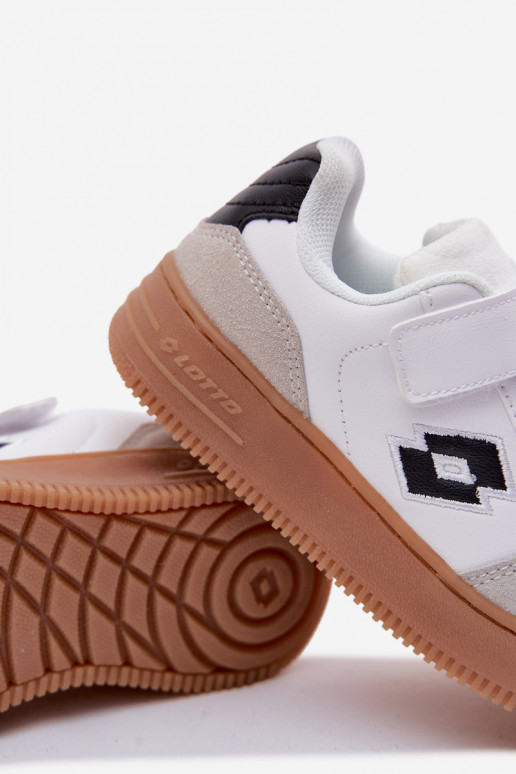 Tenisky model obuvi deti s lepiacimi spojkami LOTTO MAKERA 2601250K biela farba