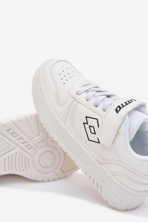 Tenisky model obuvi deti s lepiacimi spojkami LOTTO GROOVIN 2600131K biela farba