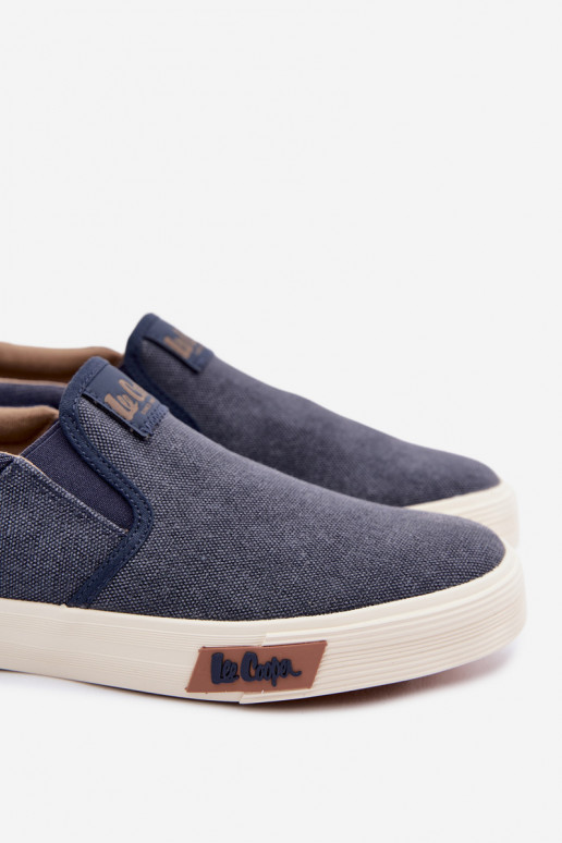 Tenisky Pánske topánky na voľný čas Slip On Lee Cooper LCIN-26-02-4088 tmavomodrá