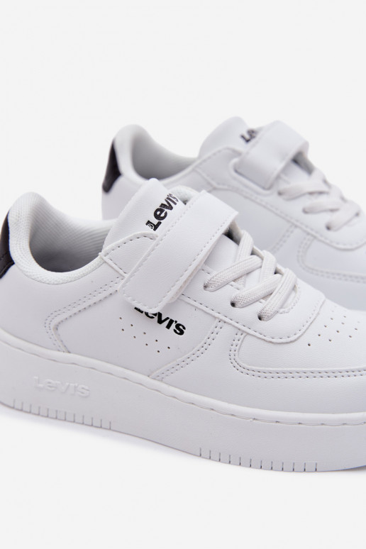 Tenisky model obuvi deti s lepiacimi spojkami LEVI'S NEIN UNION BOLD VUNB0001S biela farba