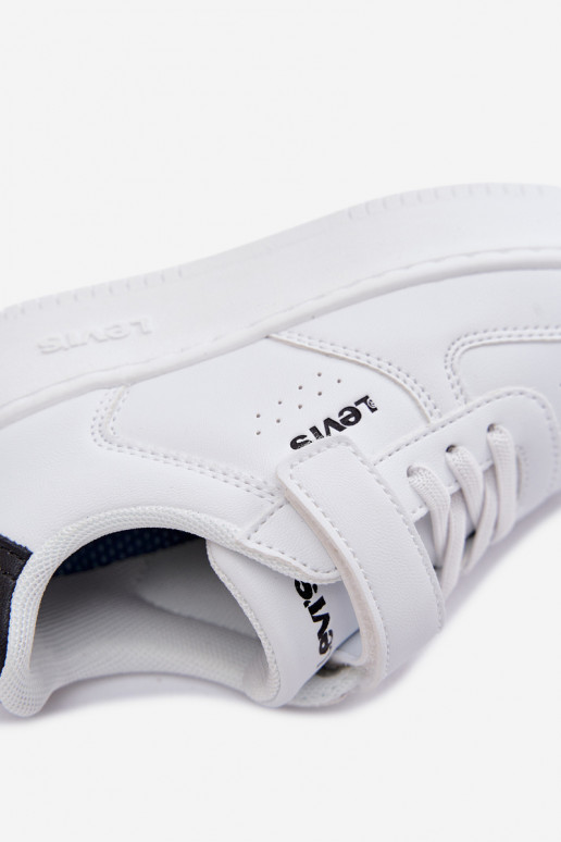 Tenisky model obuvi deti s lepiacimi spojkami LEVI'S NEIN UNION BOLD VUNB0001S biela farba