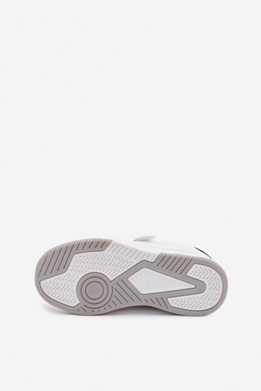 Tenisky model obuvi deti s lepiacimi spojkami LEVI'S JOHN SE VJOH0012S biela farba