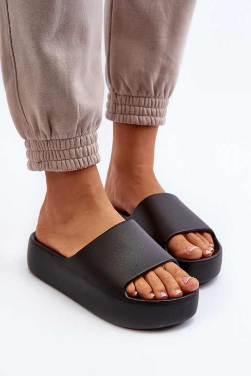 Dámske Papuče Zapnuté hrubej podrážke čierna Oreithano