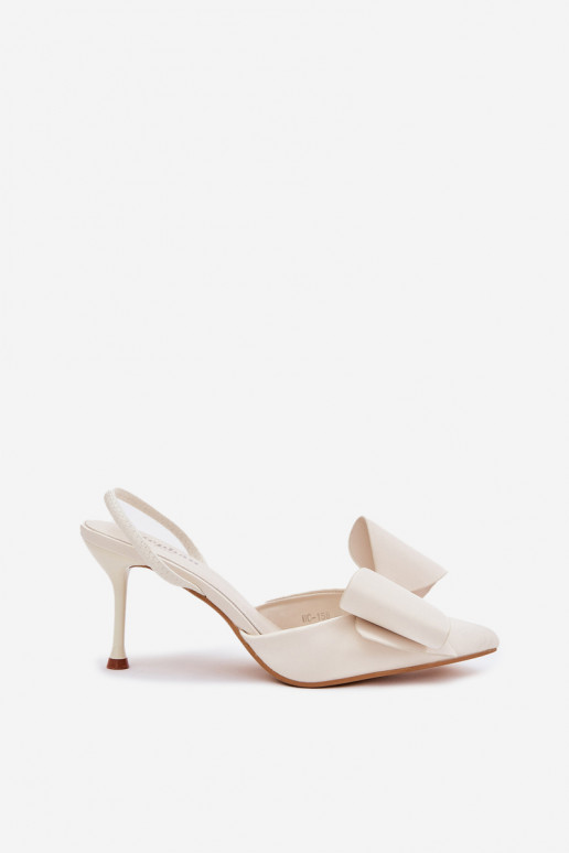 štekleOdkrytymi Piętami I Kokardką slonovina Eklevia