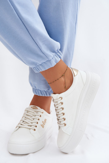 Bežná obuv s platformou Lee Cooper LCIN-26-44-4478 biela farba