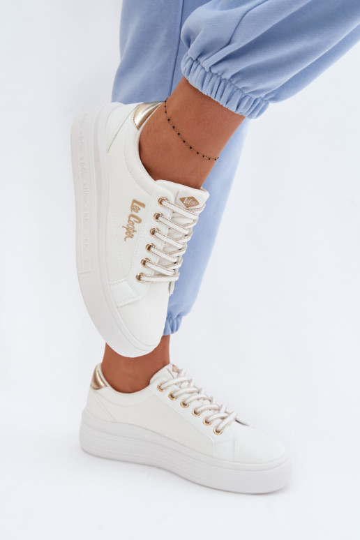 Bežná obuv s platformou Lee Cooper LCIN-26-44-4478 biela farba