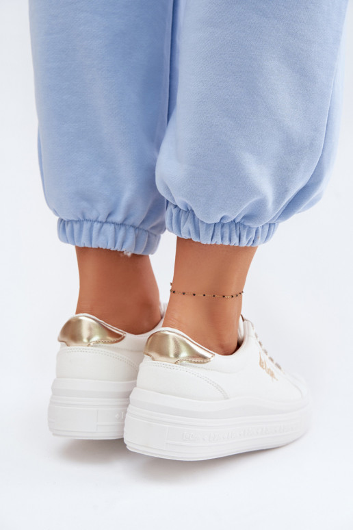 Bežná obuv s platformou Lee Cooper LCIN-26-44-4478 biela farba