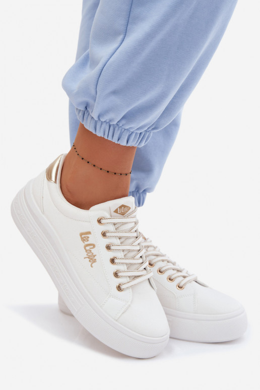 Bežná obuv s platformou Lee Cooper LCIN-26-44-4478 biela farba