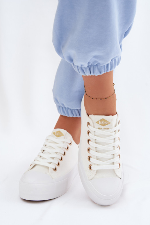 Bežná obuv s platformou Lee Cooper LCIN-26-31-4369 biela farba