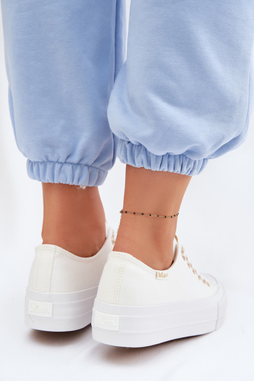 Bežná obuv s platformou Lee Cooper LCIN-26-31-4369 biela farba