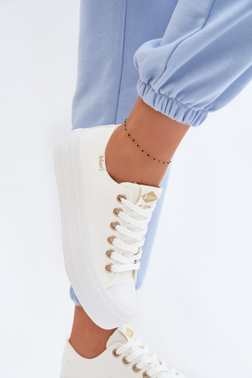 Bežná obuv s platformou Lee Cooper LCIN-26-31-4369 biela farba