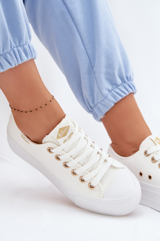 Bežná obuv s platformou Lee Cooper LCIN-26-31-4369 biela farba