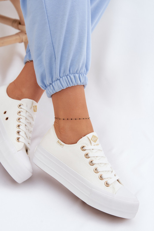 Bežná obuv s platformou Lee Cooper LCIN-26-31-4369 biela farba