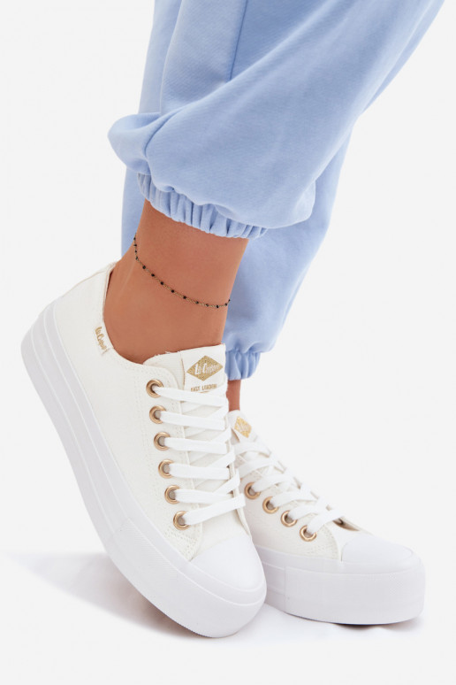 Bežná obuv s platformou Lee Cooper LCIN-26-31-4369 biela farba