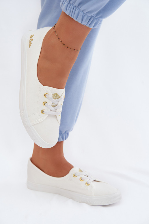 Tenisky Bežná obuv Lee Cooper LCIN-26-02-4043 biely-zlatej farby