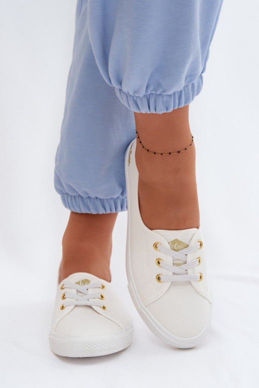 Tenisky Bežná obuv Lee Cooper LCIN-26-02-4043 biely-zlatej farby