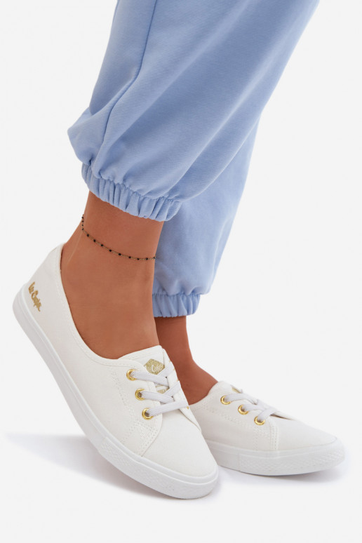 Tenisky Bežná obuv Lee Cooper LCIN-26-02-4043 biely-zlatej farby