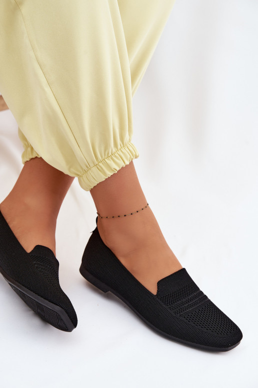 materiál dámske mokasíny čierna Dorielle