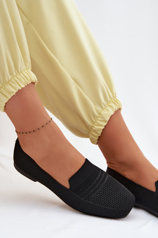 materiál dámske mokasíny čierna Dorielle