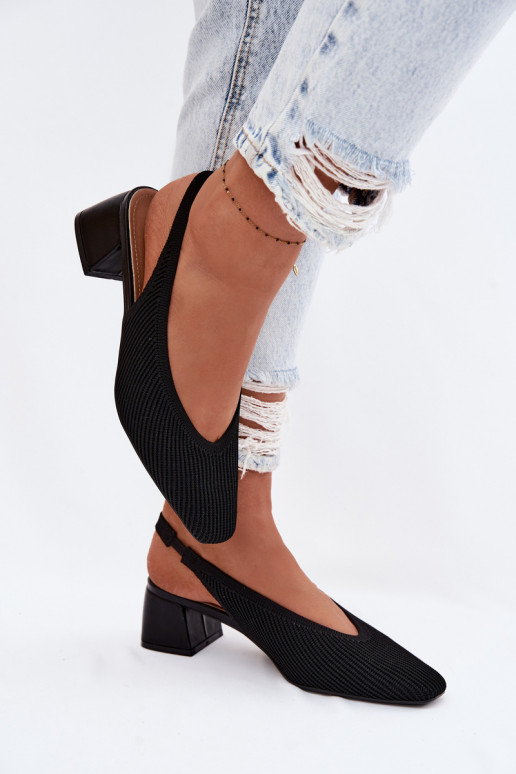 materiál Dámske sandále s podpätkami čierna Márcelle