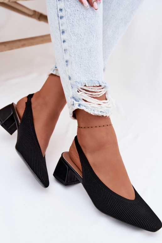 materiál Dámske sandále s podpätkami čierna Márcelle