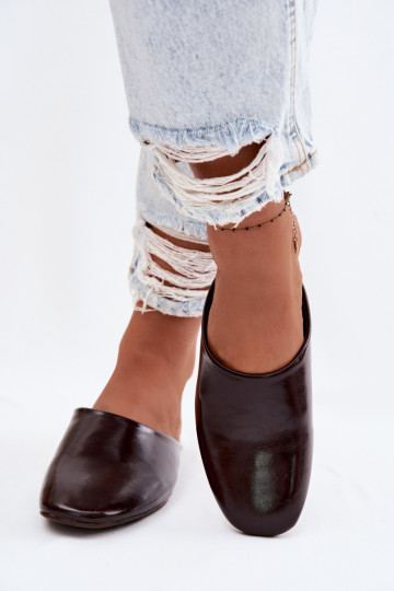 Dámske papuče MuleImitacji Skóry rovná sa CzekoladoIne Romelle