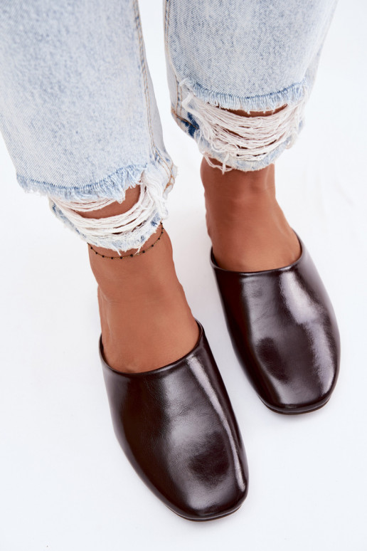 Dámske papuče MuleImitacji Skóry rovná sa CzekoladoIne Romelle