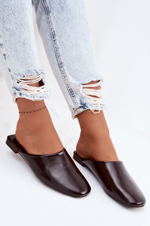 Dámske papuče MuleImitacji Skóry rovná sa CzekoladoIne Romelle