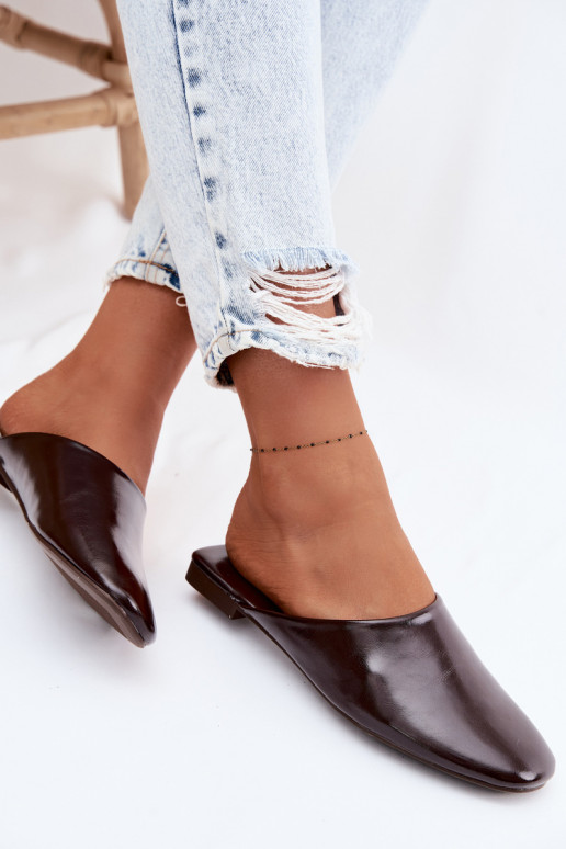 Dámske papuče MuleImitacji Skóry rovná sa CzekoladoIne Romelle