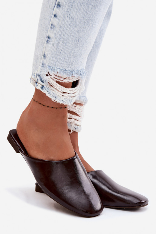 Dámske papuče MuleImitacji Skóry rovná sa CzekoladoIne Romelle